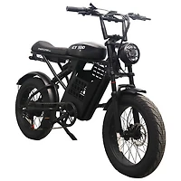 Memorex GT500 Fat Tire Electric City Bike (1000W Motor / 90km Range / 32km/h Top Speed) - Black