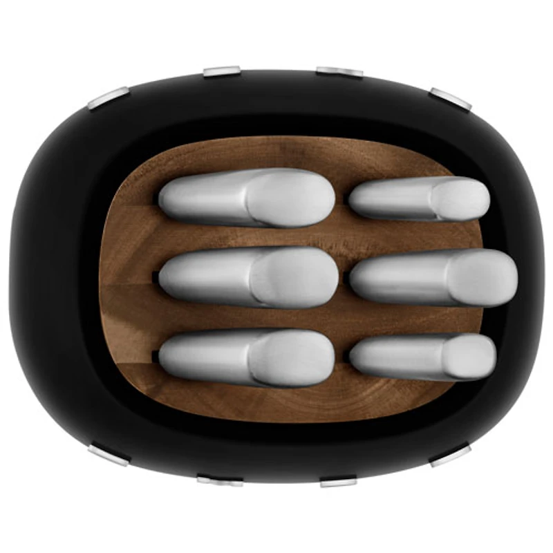 Smeg Stainless Steel 6-Piece Knife Block Set (KBSF02BL) - Black
