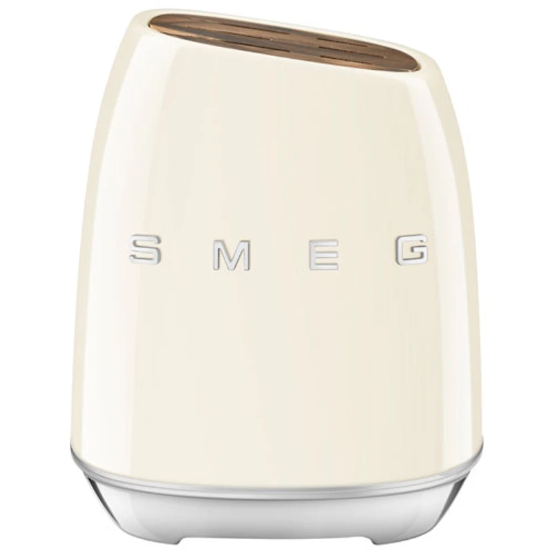 Smeg Stainless Steel 6-Piece Knife Block Set (KBSF02CR) - Cream