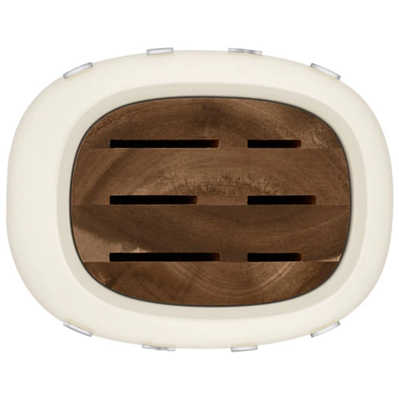 Smeg Stainless Steel 6-Piece Knife Block Set (KBSF02CR) - Cream