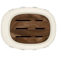 Smeg Stainless Steel 6-Piece Knife Block Set (KBSF02CR) - Cream