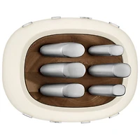 Smeg Stainless Steel 6-Piece Knife Block Set (KBSF02CR) - Cream