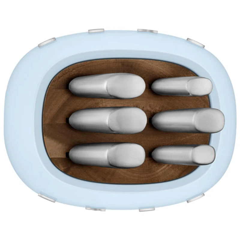 Smeg Stainless Steel 6-Piece Knife Block Set (KBSF02PB) - Pastel Blue