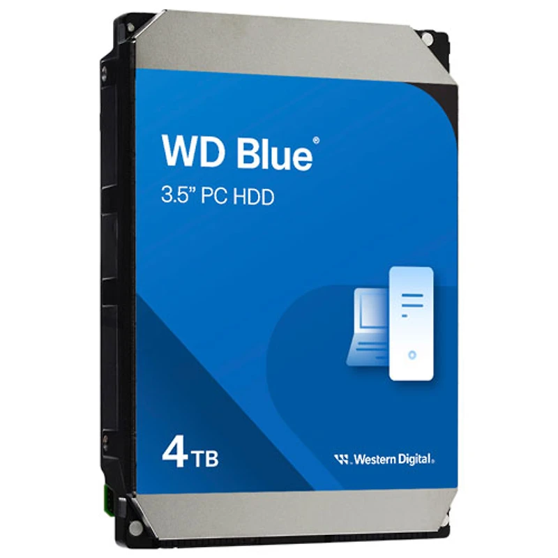 Disque dur interne SATA 4 To 5400 tr/min WD Blue pour ordinateur de bureau (WD40EZZX)