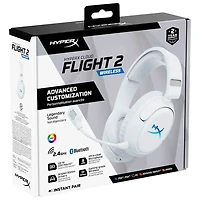Casque de jeu sans fil Cloud Flight 2 de HyperX - Blanc