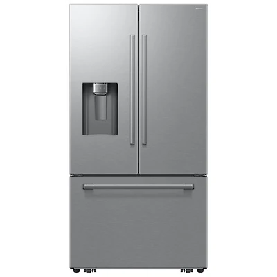 Réfrigérateur à deux portes 24 pi³ 36 po avec distributeur d'eau et de glaçons de Samsung (RF70H25HERAA) - Acier inoxydable