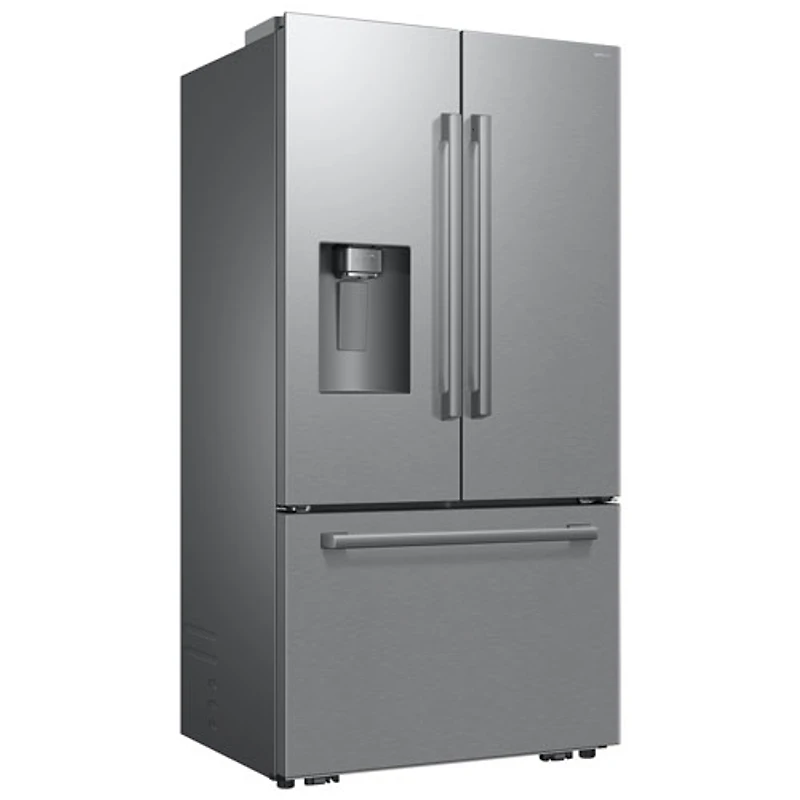 Réfrigérateur à deux portes 24 pi³ 36 po avec distributeur d'eau et de glaçons de Samsung (RF70H25HERAA) - Acier inoxydable