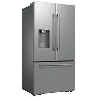 Réfrigérateur à deux portes 24 pi³ 36 po avec distributeur d'eau et de glaçons de Samsung (RF70H25HERAA) - Acier inoxydable