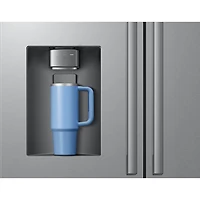 Réfrigérateur à deux portes 24 pi³ 36 po avec distributeur d'eau et de glaçons de Samsung (RF70H25HERAA) - Acier inoxydable