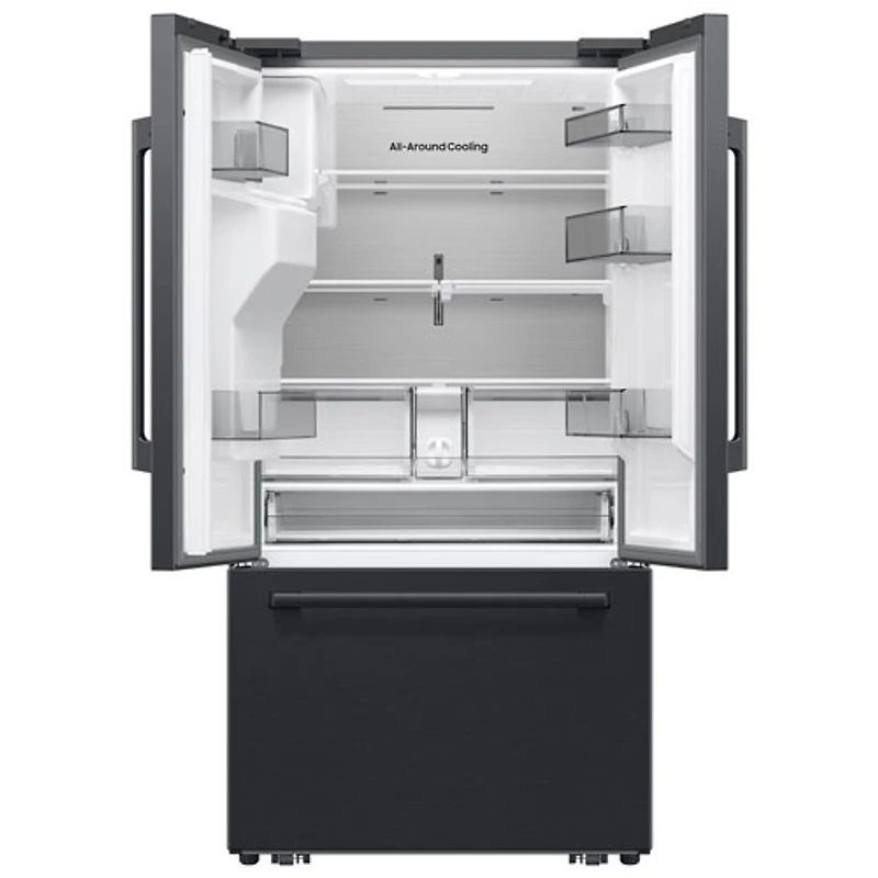 Samsung 36" 29 Cu. Ft. French Door Refrigerator with Water & Ice Dispenser (RF70H30GEEAA) - Matte Black Stainless Steel