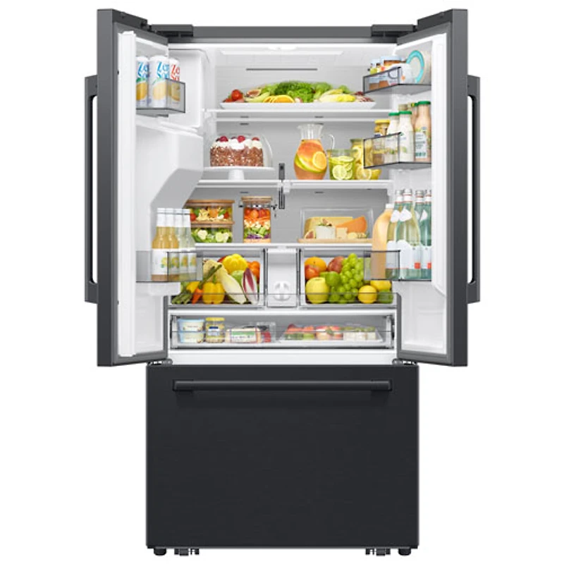 Samsung 36" 29 Cu. Ft. French Door Refrigerator with Water & Ice Dispenser (RF70H30GEEAA) - Matte Black Stainless Steel