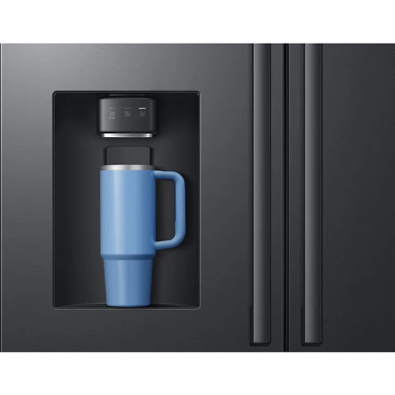 Samsung 36" 29 Cu. Ft. French Door Refrigerator with Water & Ice Dispenser (RF70H30GEEAA) - Matte Black Stainless Steel