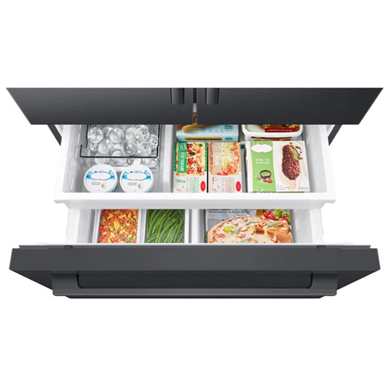 Samsung 36" 29 Cu. Ft. French Door Refrigerator with Water & Ice Dispenser (RF70H30GEEAA) - Matte Black Stainless Steel