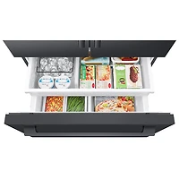 Samsung 36" 29 Cu. Ft. French Door Refrigerator with Water & Ice Dispenser (RF70H30GEEAA) - Matte Black Stainless Steel