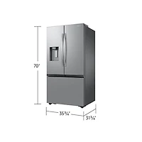 Samsung 36" 25.5 Cu. Ft. French Door Refrigerator with Water & Ice Dispenser (RF27CG5B30SRAA) - Stainless Steel