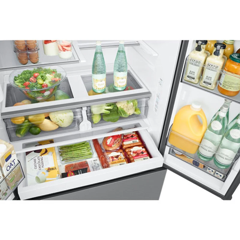 Samsung 36" 25.5 Cu. Ft. French Door Refrigerator with Water & Ice Dispenser (RF27CG5B30SRAA) - Stainless Steel