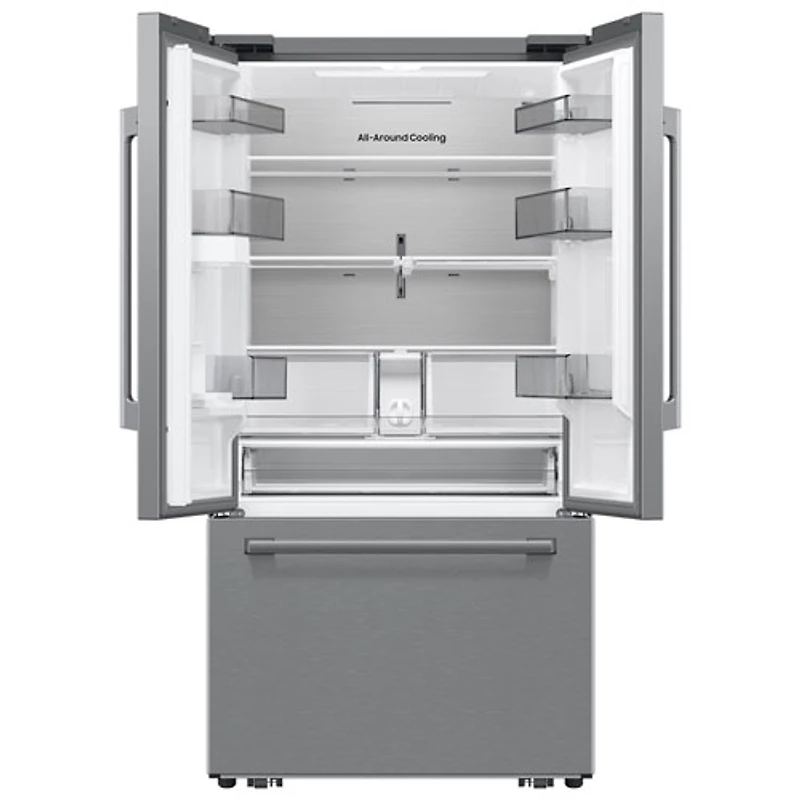 Réfrigérateur à deux portes 29 pi³ 36 po avec distributeur d'eau et de glaçons de Samsung (RF70H30KERAA) - Acier inoxydable