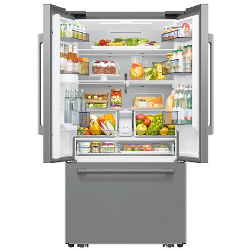 Réfrigérateur à deux portes 29 pi³ 36 po avec distributeur d'eau et de glaçons de Samsung (RF70H30KERAA) - Acier inoxydable