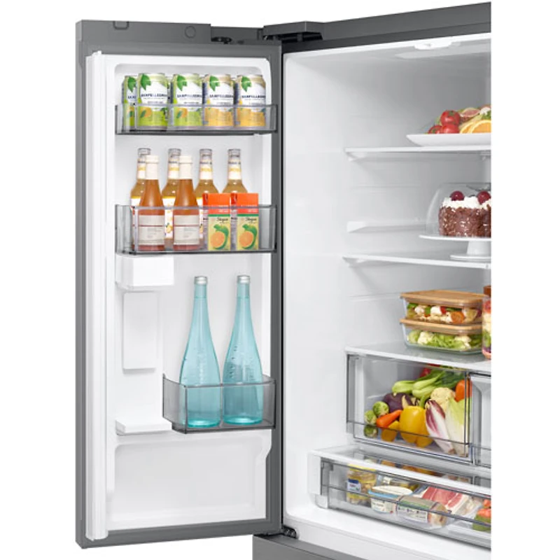 Réfrigérateur à deux portes 29 pi³ 36 po avec distributeur d'eau et de glaçons de Samsung (RF70H30KERAA) - Acier inoxydable