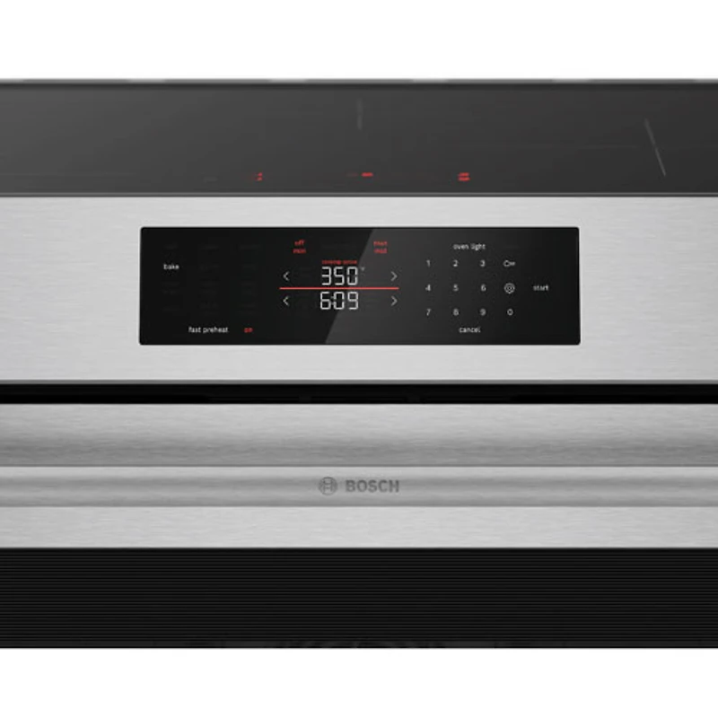 Bosch 500 Series 30" 5.8 Cu. Ft. True Convection Slide-In Induction Range (HIF5050MC) - Stainless Steel