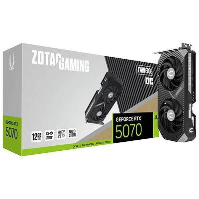 ZOTAC Gaming GeForce RTX 5070 Twin Edge OC 12GB GDDR7 Video Card
