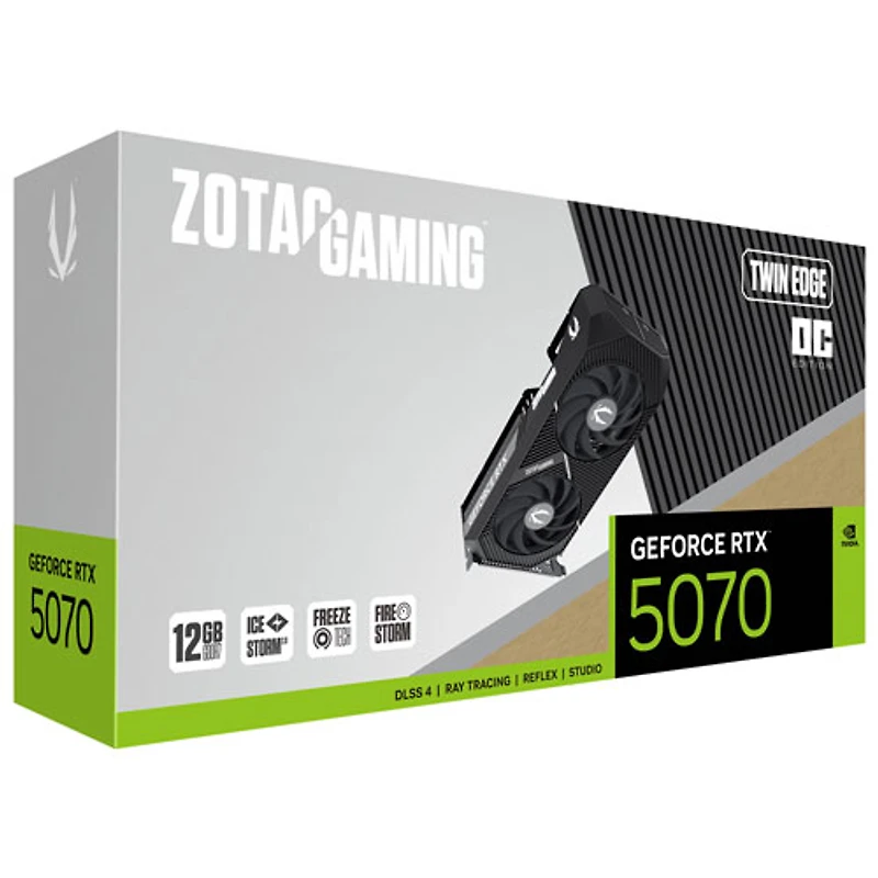 ZOTAC Gaming GeForce RTX 5070 Twin Edge OC 12GB GDDR7 Video Card