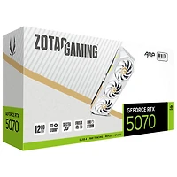 Carte graphique GeForce RTX 5070 AMP GDDR7 12 Go de ZOTAC Gaming AMP - Édition White