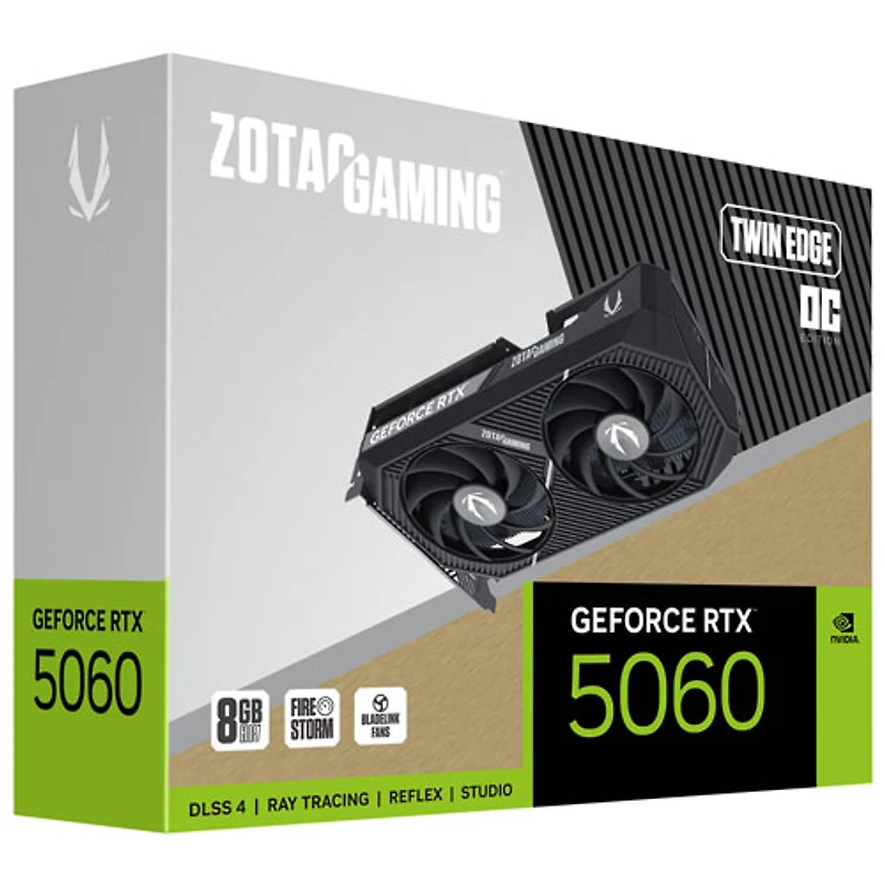 ZOTAC Gaming GeForce RTX 5060 Twin Edge OC 8GB GDDR7 Video Card