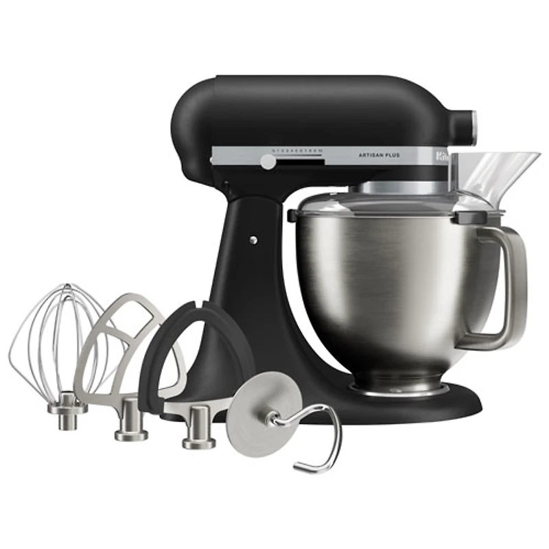 Batteur sur socle à tête inclinable Artisan Plus de KitchenAid - 5 pte - 350 W - Noir mat