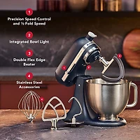 Batteur sur socle à tête inclinable Artisan Plus de KitchenAid - 5 pte - 350 W - Bleuet