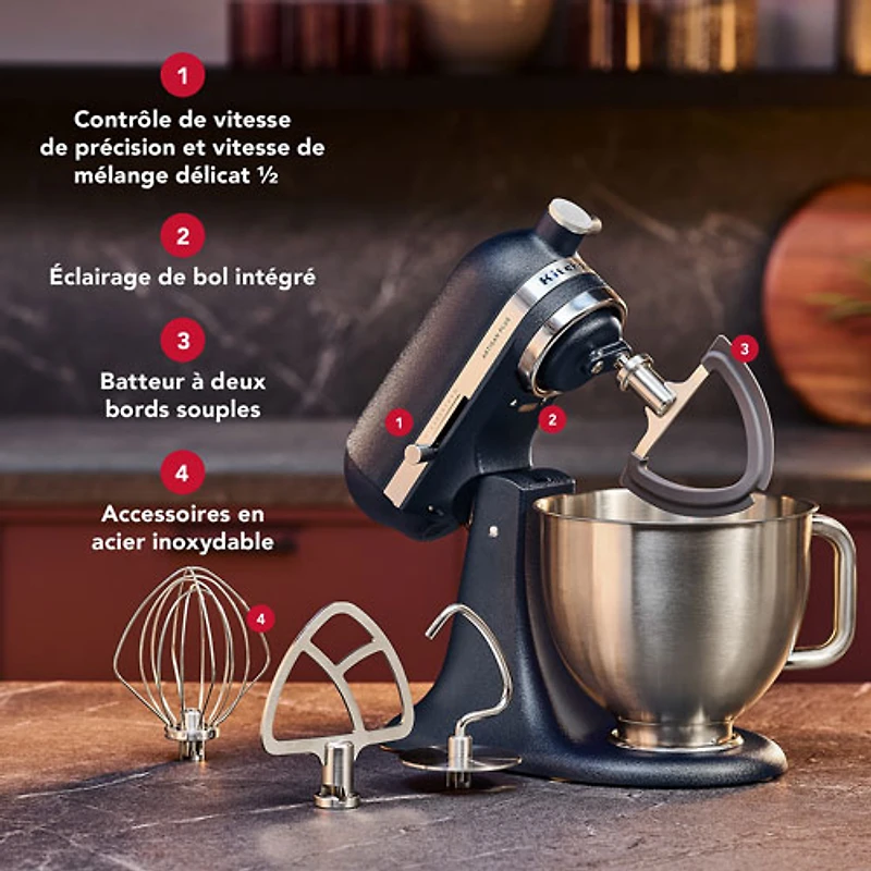 Batteur sur socle à tête inclinable Artisan Plus de KitchenAid - 5 pte - 350 W - Bleuet