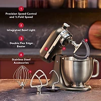 Batteur sur socle à tête inclinable Artisan Plus de KitchenAid - 5 pte - 350 W - Bronze minerai de fer