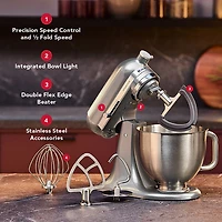 KitchenAid Artisan Plus Tilt-Head Stand Mixer - 5Qt - 350-Watt - Medallion Silver