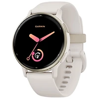 Remis à neuf (Très bon état) - Montre intelligente Bluetooth de 42 mm vivoactive 5 de Garmin - Doré crème et ivoire
