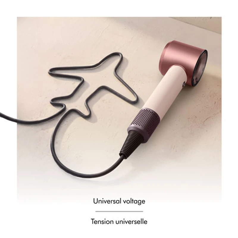 Sèche-cheveux de 1220W Supersonic Travel de Dyson - Rose céramique/Rose doré