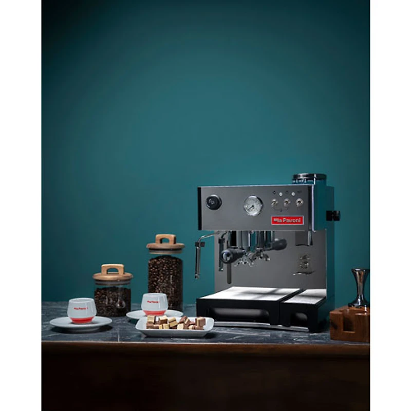 La Pavoni Pavoni Domus Bar Semi - Automatic Espresso Machine with Frother & Coffee Grinder