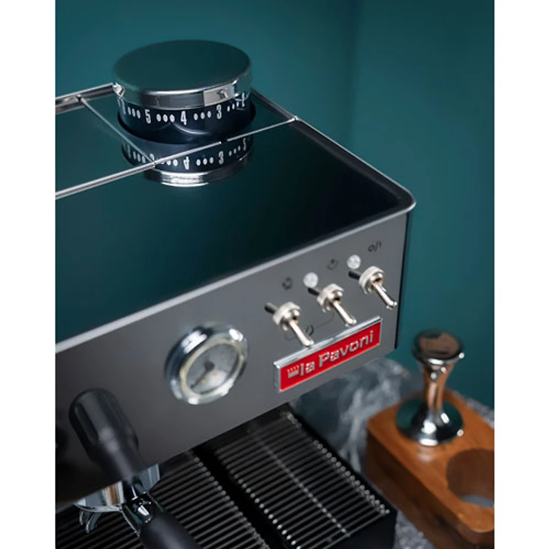 La Pavoni Pavoni Domus Bar Semi - Automatic Espresso Machine with Frother & Coffee Grinder