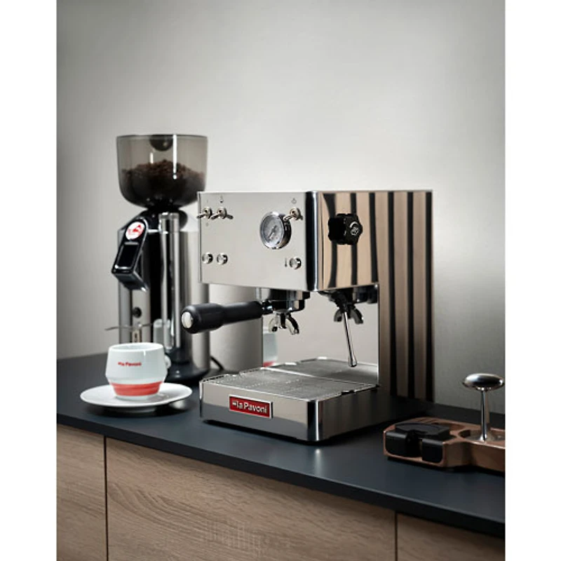 Machine à espresso manuelle en acier Casa Bar de La Pavoni avec moussoir - Acier inoxydable