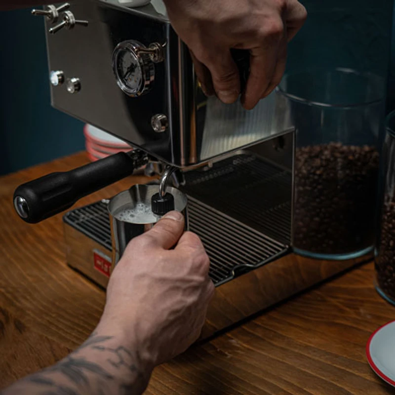 Machine à espresso manuelle en acier Casa Bar de La Pavoni avec moussoir - Acier inoxydable