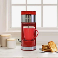 Cafetière à une tasse et tasse de voyage en acier inoxydable de Kenmore