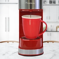 Cafetière à une tasse et tasse de voyage en acier inoxydable de Kenmore