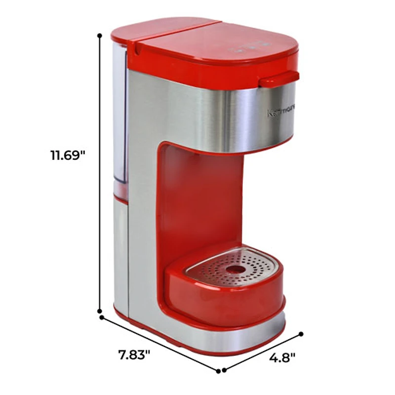 Cafetière à une tasse et tasse de voyage en acier inoxydable de Kenmore