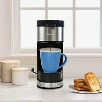 Kenmore Single-Serve Coffee Maker & Stainless Steel Travel Mug- Black