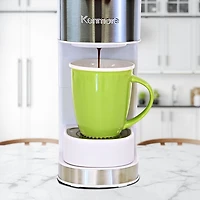 Kenmore Single-Serve Coffee Maker & Stainless Steel Travel Mug- White
