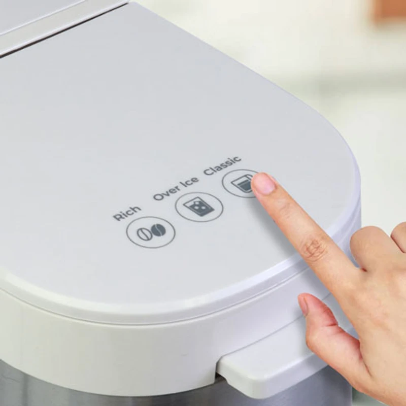 Kenmore Single-Serve Coffee Maker & Stainless Steel Travel Mug- White