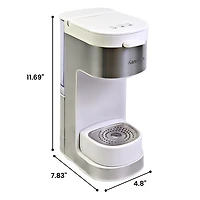 Kenmore Single-Serve Coffee Maker & Stainless Steel Travel Mug- White