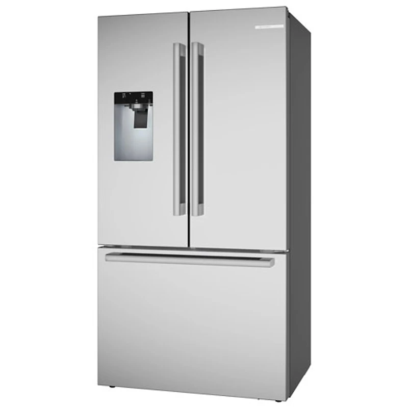 Réfrigérateur à deux portes 21,6 pi³ 36 po avec distributeur d'eau et de glaçons série 800 de Bosch (B36CD80SNS) - Acier inoxydable