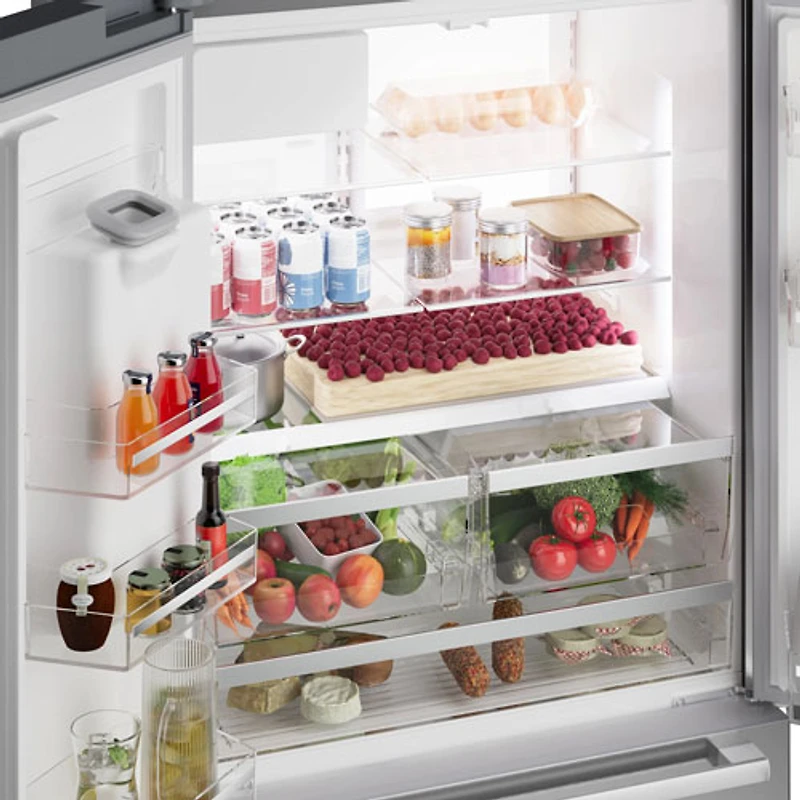 Réfrigérateur à deux portes 21,6 pi³ 36 po avec distributeur d'eau et de glaçons série 800 de Bosch (B36CD80SNS) - Acier inoxydable