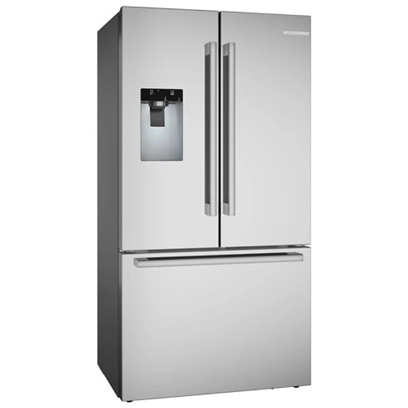 Réfrigérateur à deux portes 21,6 pi³ 36 po avec distributeur d'eau et de glaçons série 800 de Bosch (B36CD80SNS) - Acier inoxydable