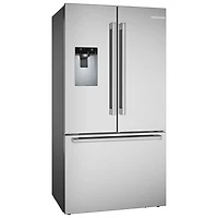 Réfrigérateur à deux portes 21,6 pi³ 36 po avec distributeur d'eau et de glaçons série 800 de Bosch (B36CD80SNS) - Acier inoxydable